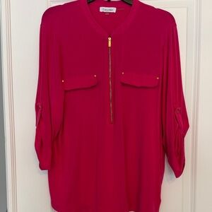 Calvin Klein top in bright pink in size extra large